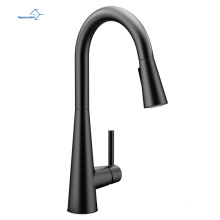 China Black Matte Black One Arc High Arc Pull Down Down Torneira de cozinha com pulverizador, apresentando Power Boost e Reflex